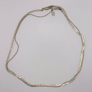 Set of 2 Vintage American Showcase Necklaces - Gold Tone